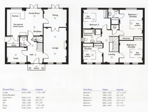 House Plans Uk, One Floor House Plans, 5 Bedroom House Plans, House Plan With Loft, Uk House, House Plans With Photos, Duplex Plans, Colonial House Plans, Plan Image