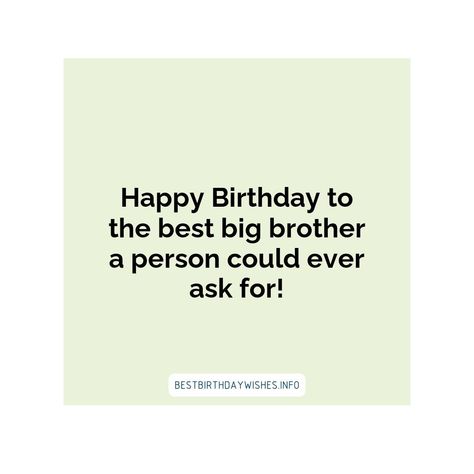 Birthdays are special occasions to show your loved ones how much you care for them. If you have a big brother, the day is an opportunity to make him f... | # #BirthdayWishes Check more at https://www.ehindijokes.com/birthday-wishes-for-big-brother/ Birthday Wishes For Big Brother, Happy Birthday Big Brother, Brother Birthday, Birthday Wish, Happy Birthday To My, Friends Quotes, Big Brother, Birthday Wishes, Special Occasion