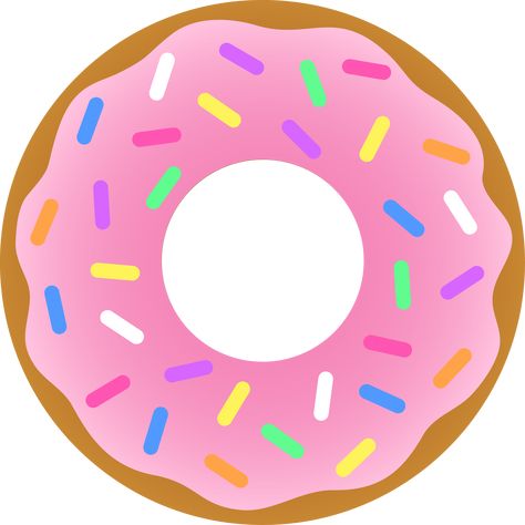 Donut Png, Donut Images, Pink Doughnut, Sprinkled Donut, Donut Drawing, Desert Food, Doughnut Pillow, Food Desert, Pink Doughnuts