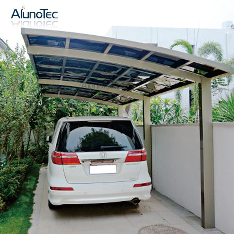 Outdoor Polycarbonate Aluminum M Style Carport for Car Garage - Buy outdoor carport, M style carport, car garage carport Product on AlunoTec Cantilever Carport, Car Porch Design, Aluminum Carport, Carport Patio, Car Porch, Car Shed, Carport Plans, Carport Canopy, Garage Roof