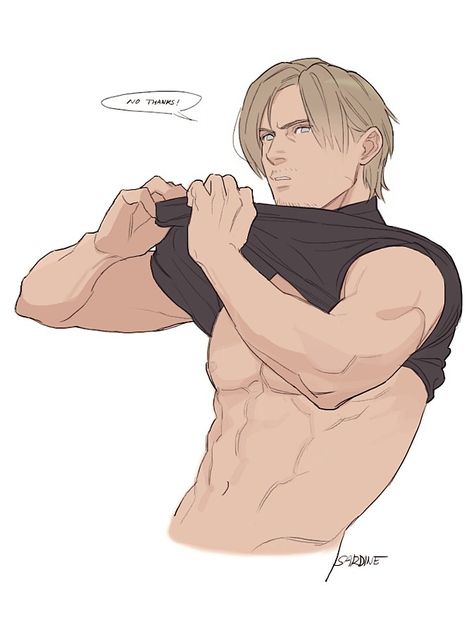 Arms Over Head Pose, Resident Evil Leon Fanart, Leon X Merchant, Leon Ken, Resident Evil Fanart, Leon Fanart, Resident Evil Anime, Resident Evil Funny, Zombie Hunter