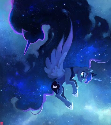 Twitter Luna Fanart, Luna Mlp, Princess Luna, The Sky, Sheep, Deviantart, Stars, Blue