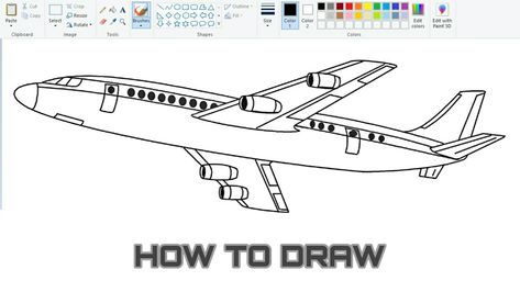 How to draw Aeroplane step by step on computer using Microsoft Paint... Full video on my YouTube channel BEINGNANDISH. Aeroplane Drawing, Computer Drawing, Microsoft Paint, Ms Paint, My Youtube Channel, Drawing For Kids, Drawing Tutorial, Youtube Channel, To Draw