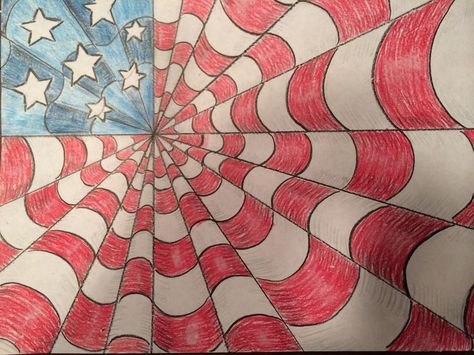 Veterans Day Art Projects, Veterans Day Art, 4th Of July Art, Drawing Marvel, July Art, Patriotic Art, 6th Grade Art, 4th Grade Art, 5th Grade Art