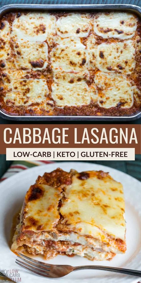 Low Carb Cabbage, Cabbage Lasagna, Keto Cabbage, Low Carb Lasagna, Easy Lasagna Recipe, Keto Lasagna, Low Carb Low Sugar, Best Low Carb Recipes, Low Carb Diets