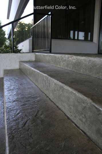 Concrete Front Steps, Front Door Landscaping, Stamped Concrete Walkway, New Patio Ideas, Stamped Concrete Driveway, Concrete Deck, Covered Patio Design, Cement Patio, Concrete Patio Designs