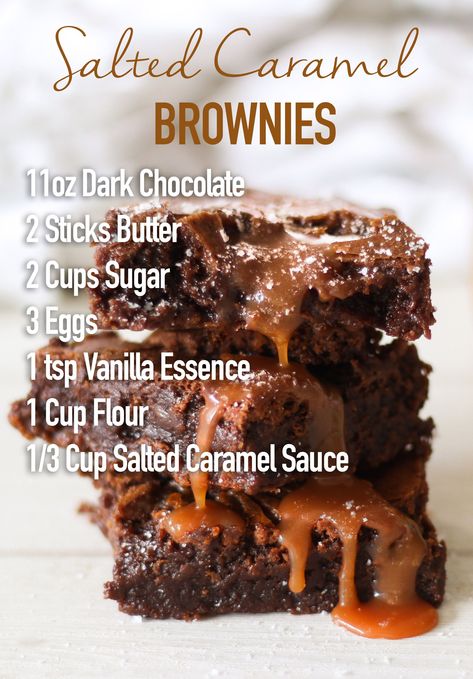 Brownie Variations, Caramel Deserts, Creative Baking Recipes, Salted Caramel Brownie Recipe, Brownie Caramel, Millionaire Shortbread Recipe, Caramel Brownies Recipe, Salted Caramel Brownie, Brownies Recipe Homemade