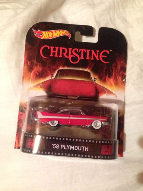 Hot wheels car of the Plymouth from the Stephen King movie Christine Stephen King Christine, Christine Stephen King, Horror Room Decor, Christine Movie, Christine Car, Old Cartoon Movies, Christine 1983, 90s Horror Movies, Horror Room