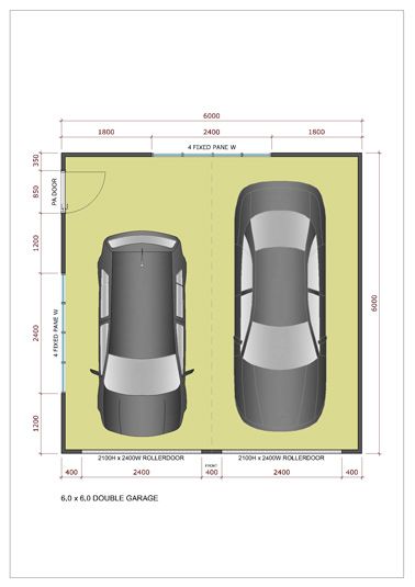 Double Garage - Free Quotes, Huge Size Range | Ideal Garage Door Dimensions, Garage Door Sizes, Double Garage Door, Single Garage Door, Carport Plans, Garage Loft, Patio Pavers Design, Car Shelter, Garage Apartment Plans