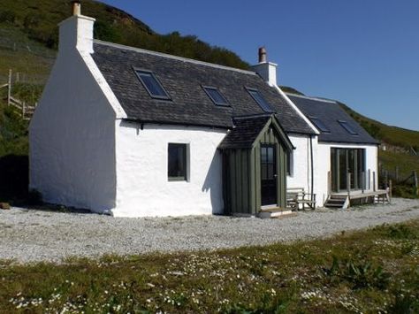 Teangue cottage rental - West Cottage, Upper Teangue Chalet Extension, Cottage Extension, Irish Cottage, Cottage Renovation, Stone Cottage, Farmhouse Exterior, Isle Of Skye, Holiday Cottage, 2 Bed