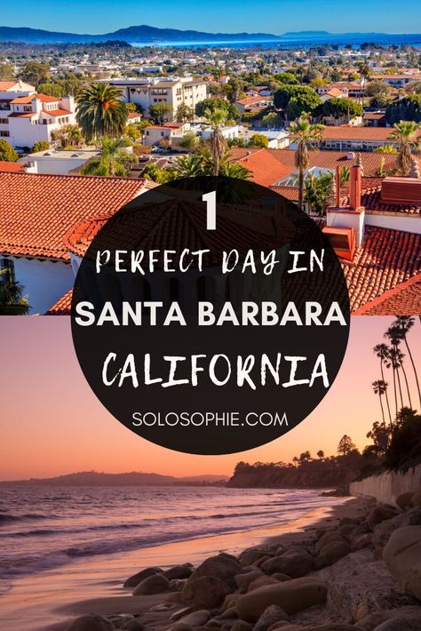 The Perfect One Day in Santa Barbara Day Trip Itinerary Santa Barbara Day Trip, Old Mission Santa Barbara, Santa Barbara Mission, Visit Santa, Santa Barbara California, Romantic Escapes, Surf Lesson, Cruise Port, Trip Itinerary