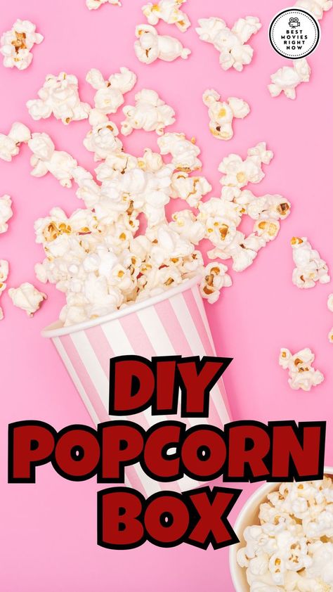 DIY Popcorn Box Diy Popcorn Boxes, Movie Night With Friends, Diy Popcorn, Popcorn Boxes, Night With Friends, Family Diy, Popcorn Box, Movie Night, Popcorn