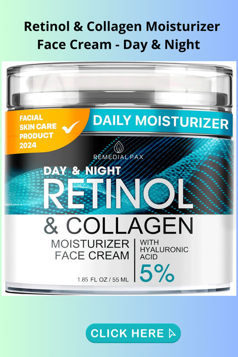 Day and Night Moisturizer: Incorporate our retinol cream in your morning and evening routine; this anti aging moisturizer for face increases cell turnover, resulting in a fresh and radiant complexion Neck Firming Cream, Collagen Moisturizer, Anti Aging Neck, Moisturizer For Face, Moisturizer Face, Night Face Cream, Neck Firming, Night Moisturizer, Retinol Cream