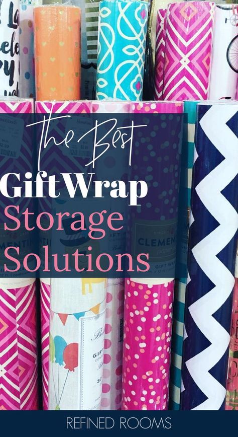 Do you struggle with how to organize wrapping paper? The right gift wrap storage solution can solve your problem. Check out this collection of storage options, including: gift wrap storage carts, under the bed gift wrap storage products, back of the door gift wrap storage tools, and a wrapping paper hutch. Cleaning Organisation, Clever Organization, Pro Organizer, Gift Wrap Organization, Gift Wrap Storage, Organizing Products, Blog Organization, Gift Tracker, Holiday Organization