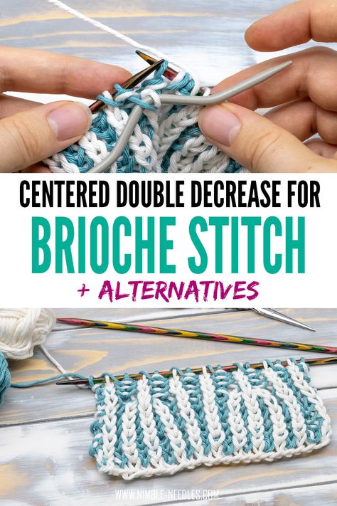 Brioche Knitting Patterns Free Tutorials, Double Knitting Tutorial, Knitting Brioche, Brioche Knit, Brioche Knitting Patterns, Diy Deco Mesh Wreath, Knit Tutorials, Tutorial Knitting, Aran Knitting