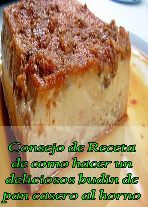 Como hacer budin de pan, y aprovechar todo el pan que sobra en casa. ¡Toma nota de esta receta paso a paso!  El día de hoy les enseñaremos como hacer un delicioso budín de pan para compartir con toda la familia. Esta receta es muy popular en Argentina, pero por lo convencional de sus ingredientes lo puedes realizar con facilidad en cualquier lugar donde te encuentres. #postre #budin #pan #receta Puerto Rican Bread Pudding, Cuban Desserts, Salvadorian Food, Spanish Desserts, South American Recipes, Flan Recipe, Bread Pudding Recipe, Cuban Recipes, Food Platters