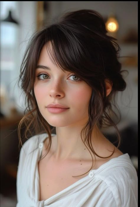 얼굴 드로잉, Romantic Updo, Trendy Hair Color, Long Hair With Bangs, Short Hair With Bangs, Popular Hairstyles, American Beauty, Trendy Short Hair Styles, Trendy Hairstyles