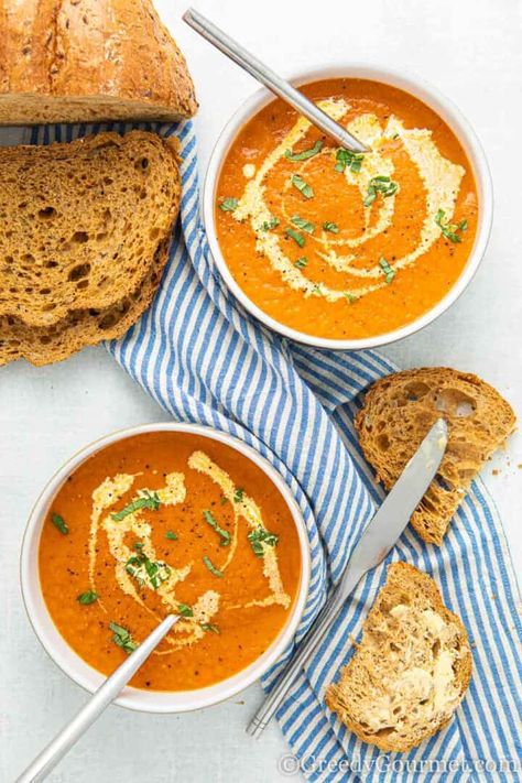 Marrow And Tomato Soup | Greedy Gourmet Marrow Soup Recipes, Marrow Soup, Healthy Vegan Soup, Marrow Recipe, Buttered Bread, Leftovers Soup, Turkey Soup, Leek Soup, Tomato Soup Recipes