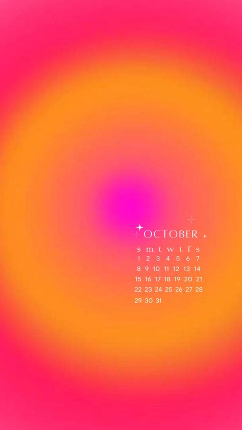 October Aura Wallpaper, Aura Calendar, October Pins, Aura Wallpapers, Aura Positive, Ipad Lockscreen, Ipad Ideas, October Wallpaper, Phone Customization