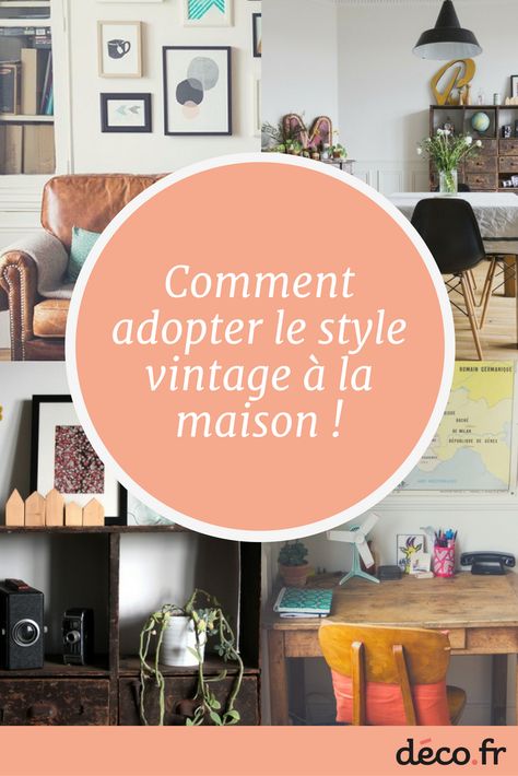 Quand Mélanie, la pro de la brocante, nous ouvre les portes de chez elle ! Découvrez comment elle a réussi à adopter une super déco vintage ! Decoration Vintage, Deco Vintage, Vintage Chic, Style Design, Art Journal, Home Decor Decals, Fan, Home Decor, Design