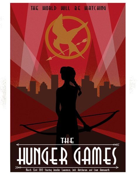 An Art Deco -esque/vintage Hunger Games poster I decided to make.      The Hunger Games- Art Deco Vector Concept Poster by Ladybug-17.deviantart.com Art Deco Movie Posters, Hunger Games Poster, Art Deco Vector, Hunger Games Wallpaper, Hunger Games Fan Art, Deco Disney, Posters Ideas, Hunger Games Books, Disney Movie Posters