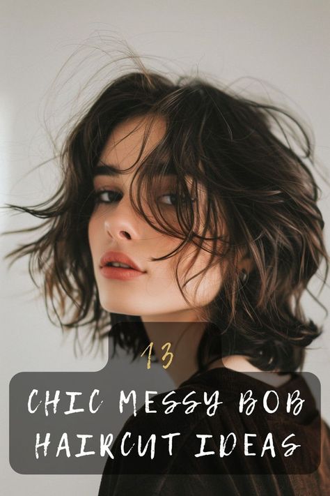 Thinking about a new hairstyle? Check out these 13 chic messy bob haircuts that are perfect for adding a touch of effortless style to your look. From tousled waves to textured layers, these haircuts will give you the perfect balance of casual and chic. Click to explore these trendy styles! ✂️💇‍♀️ #MessyBob #Hairstyles #HairInspo #ChicHaircuts #HairTrends 90s Layered Short Hair, Layered Messy Hair, Bob Haircut With Side Bangs, Messy Hairstyles For Medium Length Hair, Messy Bob Haircuts, Long Messy Bob, Messy Bobs, Hairstyle For Fine Hair, Short Messy Haircuts