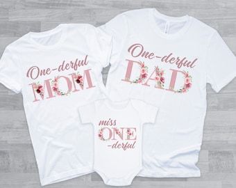 Birthday Family Shirts, Floral 1st Birthday, Winter Onederland Birthday Party, Winter Onederland Party, Onederland Birthday Party, 1st Birthday Girl, Winter Onederland Birthday, Girl Birthday Themes, First Birthday Party Themes