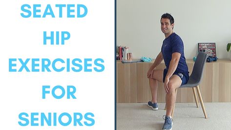 Hip Strengthening Exercises, Hip Flexor Exercises, Exercises For Seniors, Hip Exercises, Low Impact Cardio, Chair Exercises, Hip Stretches, Senior Health, Strengthening Exercises