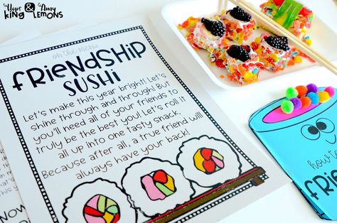 Friendship Sushi:  Character Traits and Back to School Friendship Activities For 3rd Grade, Back To School Friendship Activities, Friendship Stem Activities, 3rd Grade Friendship Lessons, 2nd Grade Friendship Activities, Friendship Elementary Activities, Character Traits Craftivity, Character Trait Lessons, Friendship Lessons