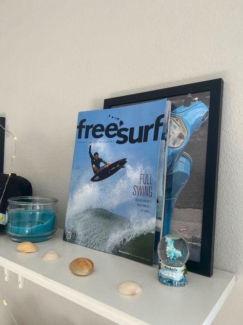 #beach #ocean #shark #dolphin #water #whale #sea #seafood #seashells #seaturtles #turtle #coral #summer #vacation Surf Room Decor Hawaii, Surfer Room Aesthetic, Summer Room Aesthetic, Beach Bedroom Aesthetic, Surf Room Aesthetic, Surf Room Ideas, Surfer Girl Room, Surf Bedroom, Shark Room