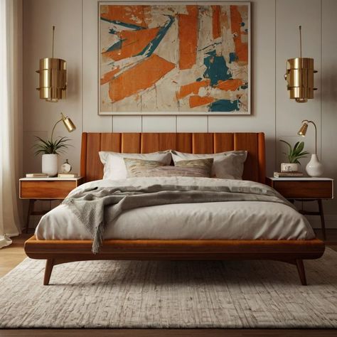 Create a beachy, laid-back atmosphere with relaxed coastal decor and soothing colors. Airbnb Bedroom Ideas, Bedroom Headboard Ideas, Airbnb Bedroom, Mid Century Modern Bedroom Design, Beachy Bedroom, Nyc Interior Design, Resort Interior, Mid Century Modern Bedroom, Coastal Bedroom