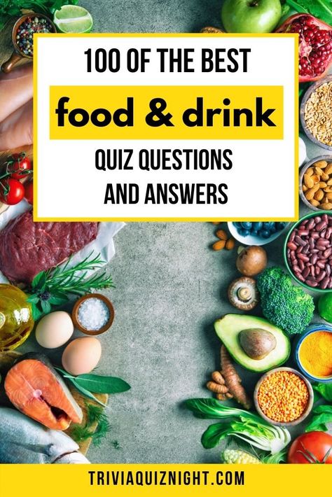 Food Trivia Questions and Answers | The ultimate food quiz 2020 Jeopardy Game Questions And Answers, Food Trivia Questions And Answers, Fun Trivia Questions And Answers, Intelligence Quizzes, Pub Quiz Questions, Food Trivia, Jeopardy Questions, Quiz Ideas, Food Quizzes