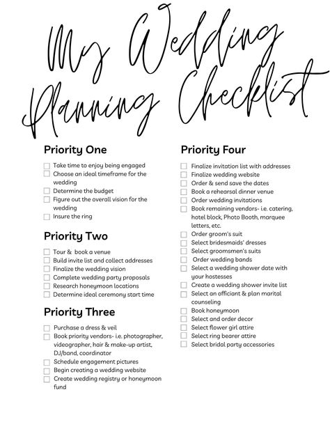 My Minimalistic and Simple Wedding Planning Checklist/My Wedding Planner studygoalplanner #howtobeaweddingplanner #weddingbusiness🌿 One Year Wedding Planning Timeline, What Do You Need To Plan A Wedding, Just Engaged Checklist, Wedding Priorities List, Wedding Planning Timeline 2 Year, 1 Year Wedding Planning Timeline, 2 Year Wedding Planning Timeline, 9 Month Wedding Planning Timeline, 2 Year Engagement Timeline