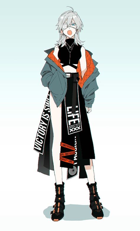 Yuumei Art, Cyberpunk Outfit, Drawing Anime Clothes, Drawing Clothes, 영감을 주는 캐릭터, Female Character Design, Character Design References, Anime Poses Reference, Art Anime