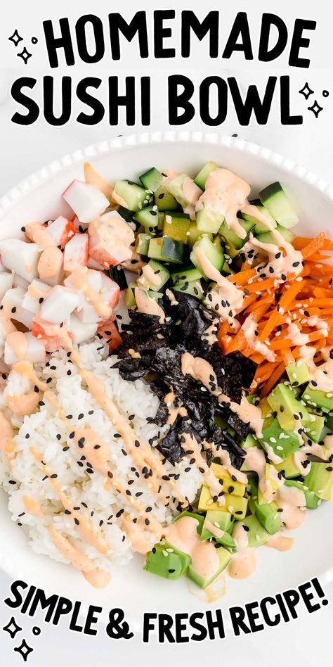 Rice For Sushi Bowl, Sushi Bowl Sauce Recipe, Sushi Bowls Easy, Sushi Bowl Healthy, Healthy 2024, Korean Bowl, Recipes Sushi, Sushi Bowl Recipe, Sushi Bowls