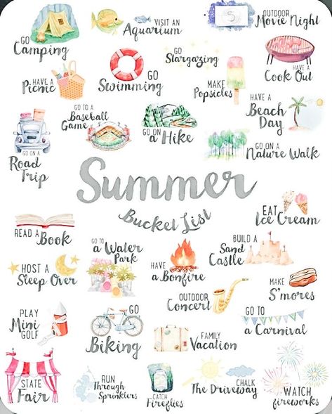 Spring Bucket List For Kids, August Bucket List, Summer Activities Aesthetic, Seasonal Bucket List, Summer Bucket List 2023, June Ideas, Freetime Activities, Chelsea's Messy Apron, Seasonal Activities