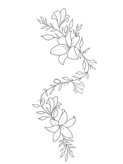 Wrap Around Tattoo Stencil, Floral Wrap Around Tattoo, Fine Line Floral, Rose Vine Tattoos, Flower Vine Tattoos, Around Arm Tattoo, Wrap Around Tattoo, Lily Flower Tattoos, Wrap Tattoo