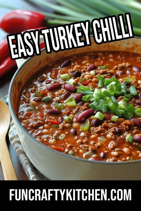 Turkey Chilli Recipes, Turkey Chili Soup, Turkey Chilli Recipe, Healthy Turkey Chili, Turkey Chilli, Blueberry Shortcake, Delicious Chili Recipe, Turkey Chili Healthy, Chilli Recipe