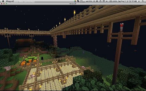 Minecraft Railroad Bridge, Minecraft Rail System, Minecraft Railway Bridge, Minecraft Train Tracks, Minecraft Railroad, Minecraft Blueprints, Minecraft Buildings, Minecraft Projects, Minecraft