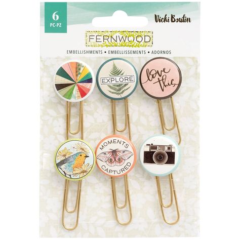 Purchase Vicki Boutin Fernwood Epoxy Paper Clips, 6ct. at Michaels. com. Crafting has never been so fun! These epoxy paper clips designed by Vicki Boutin are a great way to add some embellishments to any craft project. Crafting has never been so fun! These epoxy paper clips designed by Vicki Boutin are a great way to add some embellishments to any craft project. Perfect for making cards, scrapbooking, journal pages, and other mixed media projects. ImportedDetails: Multicolored Includes six epoxy Paperclip Crafts, Vicki Boutin, Scrapbook Generation, Scrapbooking Journal, Cards Scrapbooking, Making Cards, Mixed Media Projects, Paper Clips, American Crafts