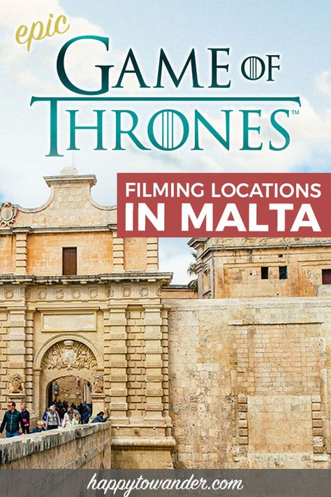 The ultimate roundup of Game of Thrones filming locations in Malta! This is a must-read for any Game of Thrones fans looking for travel inspiration around Europe, and a must for any Game of Thrones bucket list. Includes locations in Malta, Gozo, and beyond. #malta #travel #gameofthrones Malta Bucket List, Malta Game Of Thrones, Game Of Thrones Guide, Game Of Thrones Filming Locations, Valetta Malta, Malta Travel Guide, Game Of Thrones Locations, Malta Gozo, Malta Travel