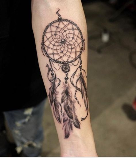 Dreamcatcher Tattoo Meaning, Atrapasueños Tattoo, Tato Maori, Dream Catcher Tattoo Design, Tattoo Diy, Dream Catcher Tattoo, Aztec Tattoo, Cat Tattoos, Geniale Tattoos