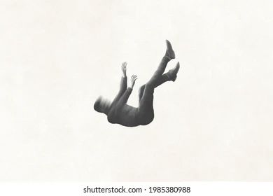 Symbol of Fear Images, Stock Photos & Vectors | Shutterstock Person Falling Tattoo, Fear Of Failure Artwork, Drawings Of Fears, Fear Draw, Nightmare Core, Cloth Designs, Shadow Tattoo, Person Falling, Fear Of Falling