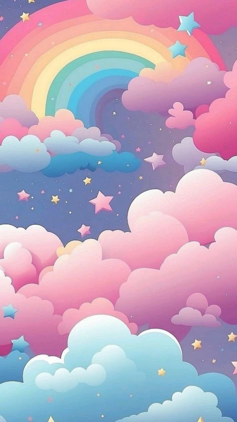 Pastel Rainbow Wallpaper, Rainbow Wallpaper Backgrounds, Magical Watercolor, Unicorn Background, Unicorn Wallpaper Cute, Unicorns Clipart, Whimsical Artwork, Unicorn Wallpaper, Flowery Wallpaper