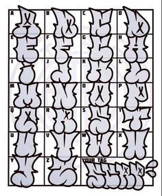 Easy Graffiti Letters, Op Art Lessons, Graffiti Alphabet Styles, Easy Graffiti, Graffiti Lettering Alphabet, Graffiti Art Letters, Graffiti Wildstyle, Graffiti Text, Graffiti Tattoo