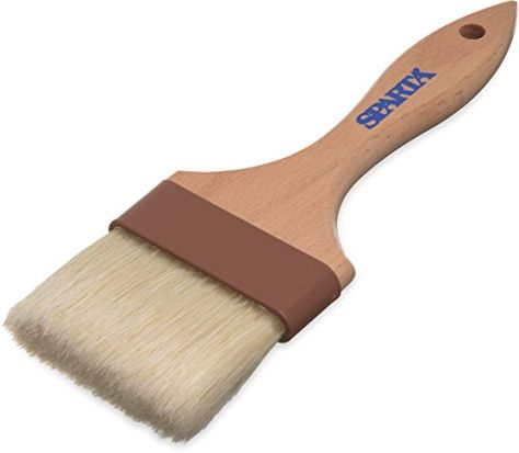 Carlisle 4037500 Sparta Wide Flat Basting Brush with Boars Bristles, 3 Grill Scraper, Basting Brush, Boar Bristle Brush, Grill Brush, Basting Brushes, Food Equipment, Fluid Retention, Angled Brush, Bristle Brush