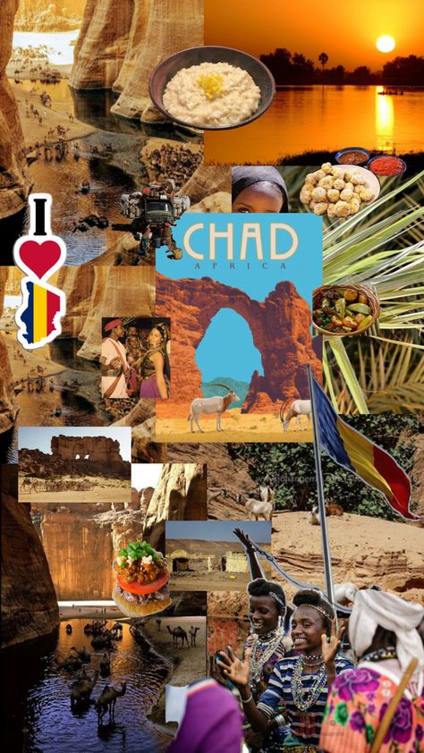 Chad Aesthetic, Chad Travel, Chad Country, Top Places To Travel, Muslim Countries, Aesthetic Collage, Disney Wallpaper, Travel Aesthetic, Magazine Design