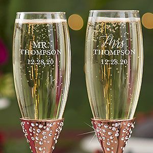 Personalized Champagne Flutes | Personalization Mall