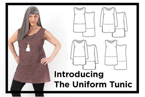 Introducing the Standalone Release of the Uniform Tunic! Rabbit Sewing, Sewing Paterns, Dressmaking Patterns, Choosing Fabric, Grainline Studio, Childrens Fabric, Uniform Dress, Womens Clothing Patterns, Cute Aprons