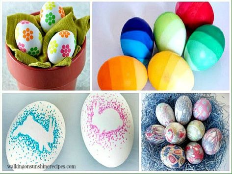 Fun ways to decorate eggs for Easter featured on Walking on Sunshine. Graduation Party Diy, Egg Crafts, Graduation Diy, Easter Egg Decorating, Christmas Ornament Crafts, Diy Projects For Teens, Egg Decorating, Ornament Crafts, Easter Fun